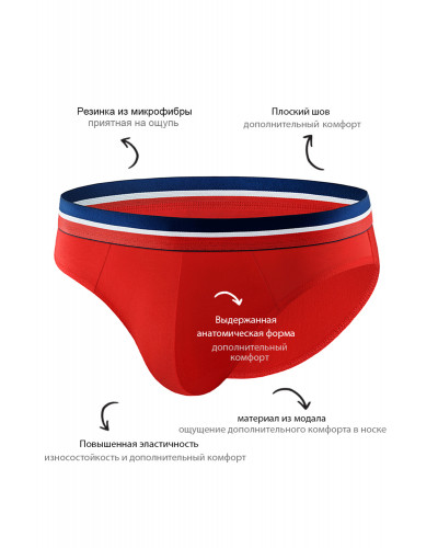 Мужские трусы PBM60 Красный